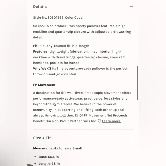 NWOT Free People Movement Walk The Line Colorblock Pullover - Picture 3 of 13